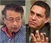 Gustavo Petro y el general en retiro Humberto Guatibonza
