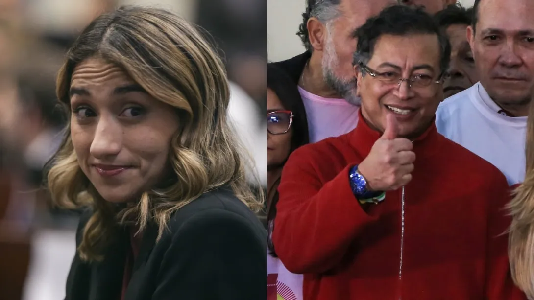Laura Sarabia y Gustavo Petro.