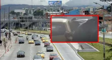 En Bogotá, un ladrón aprovechó un trancón en plena avenida NQS y le robó el celular a una pasajera de un taxi. El sujeto se voló entre los carros.