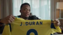 Jhon Jader Durán convirtió su primer gol en las prácticas con su nuevo equipo, el Al-Nassr de Arabia Saudita.