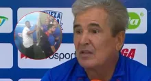 Jorge Luis Pinto tuvo pelea con hincha de Unión Magdalena en el partido ante La Equidad y explotó en rueda de prensa por las fuertes críticas.