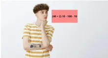 ¿Cuánto es (40 ÷ 2) 10 - 100 - 10? Se ha vuelto en un ejercicio que despierta todos los sentidos. La solución no es 100.