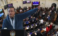 Congreso rechaza acusaciones y "amenazas" del presidente Gustavo Petro.