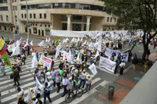Marchas primero de mayo en Bogotá.