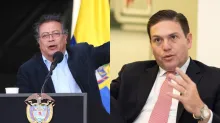 Presidente Gustavo Petro y Juan Carlos Pinzón, exministro de Defensa.