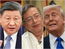Xi Jinping, Gustavo Petro y Donald Trump