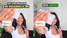 • La mujer obtuvo la residencia legal por medio de un familiar.