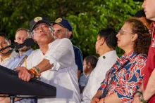 El presidente, Gustavo Petro, en Barranquilla.