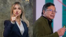 Vicky Dávila y Gustavo Petro.