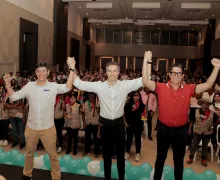 Jaime Santamaría, Daniel Quintero y el senador Pedro Florez.