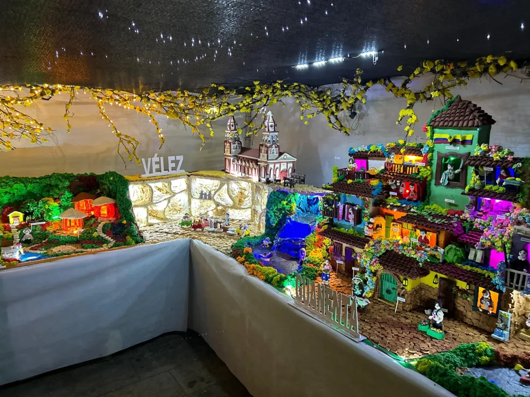 El pesebre más dulce de Colombia está en Santander.