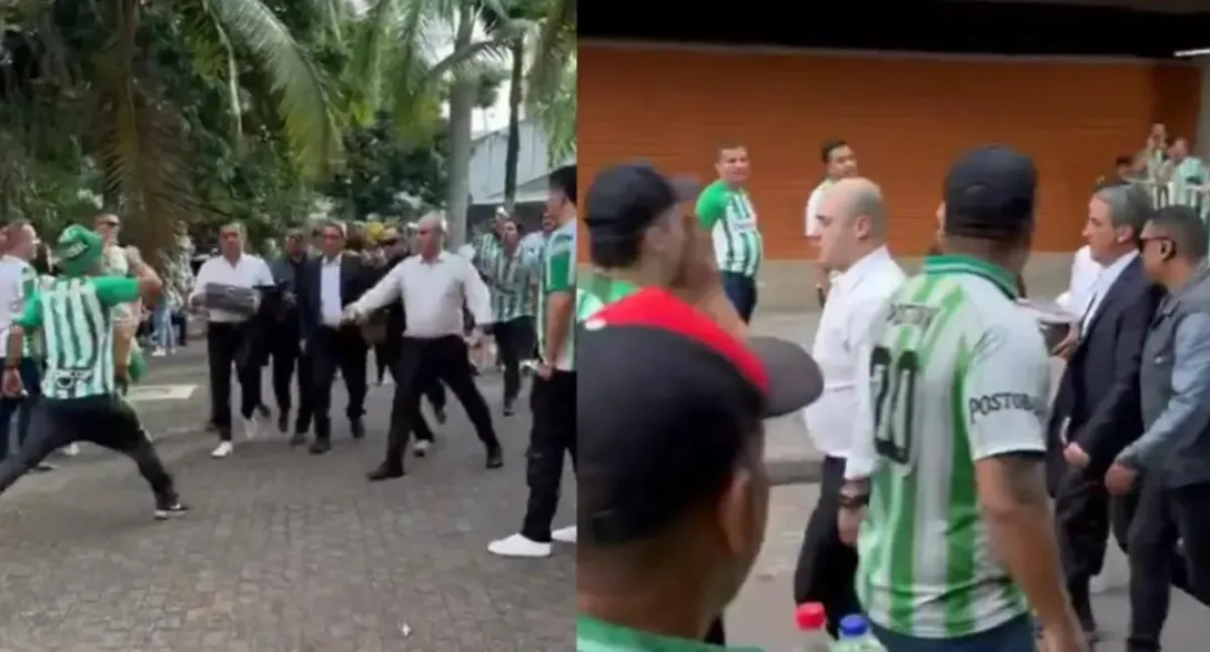 Hinchas del Nacional recibieron con insultos a presidente de la Dimayor en final entre Atlético Nacional y Deportes Tolima en el estadio.