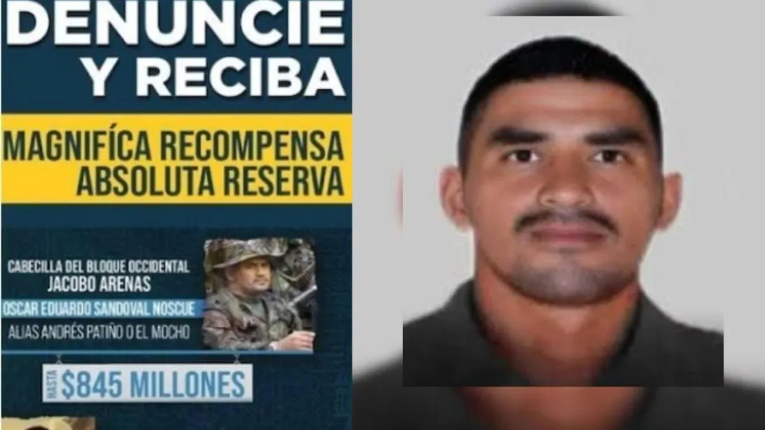 Óscar Eduardo Sandoval, por quien se ofrecía 800 millones de pesos, cayó tras el estallido de un carro. Este era su perfil criminal.