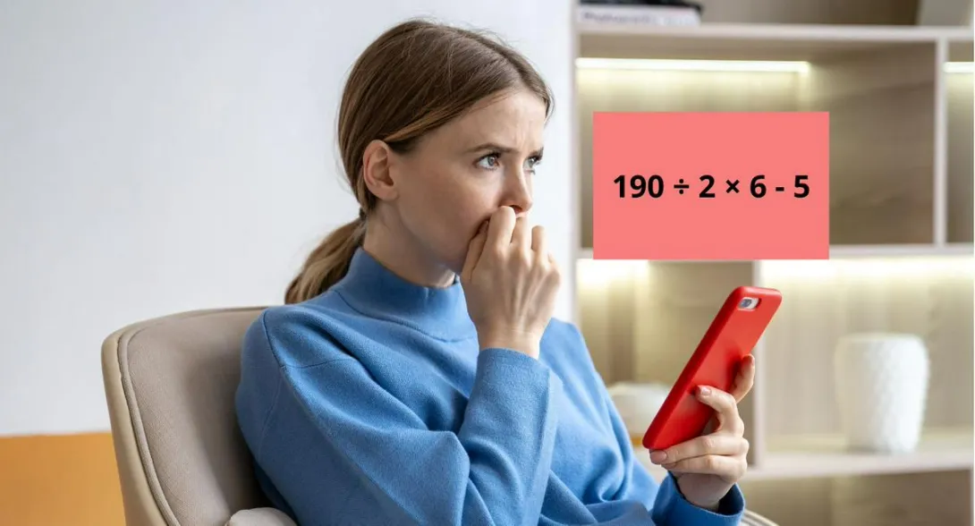 Para confirmar cuánto es 190 ÷ 2 × 6 - 5, es necesario observar la ausencia de la suma y la jerarquía de las operaciones. Hay pistas. 