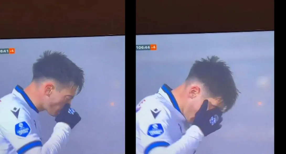Ion Nicolaescu, un futbolista, casi pierde un ojo al sonarse la nariz durante partido. El impactante hecho quedó en video.