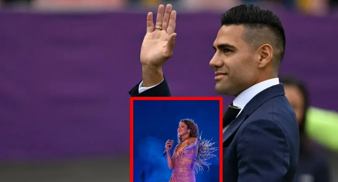 Falcao García fue visto en el estadio El campín antes del inicio del 'Show' de la barranquillera en su segunda salida en Bogotá.