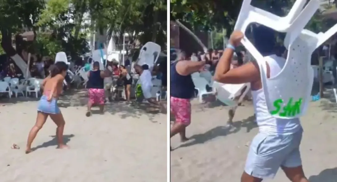 En El Rodadero de Santa Marta se presentó una pelea entre turistas y vendedores. Vea el video de lo que sucedió y que se hizo viral.
