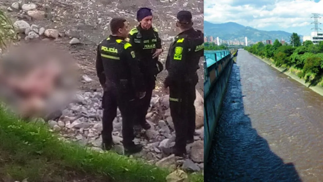 • Bomberos Medellín tuvieron que realizar la extracción del cadáver del afluente.