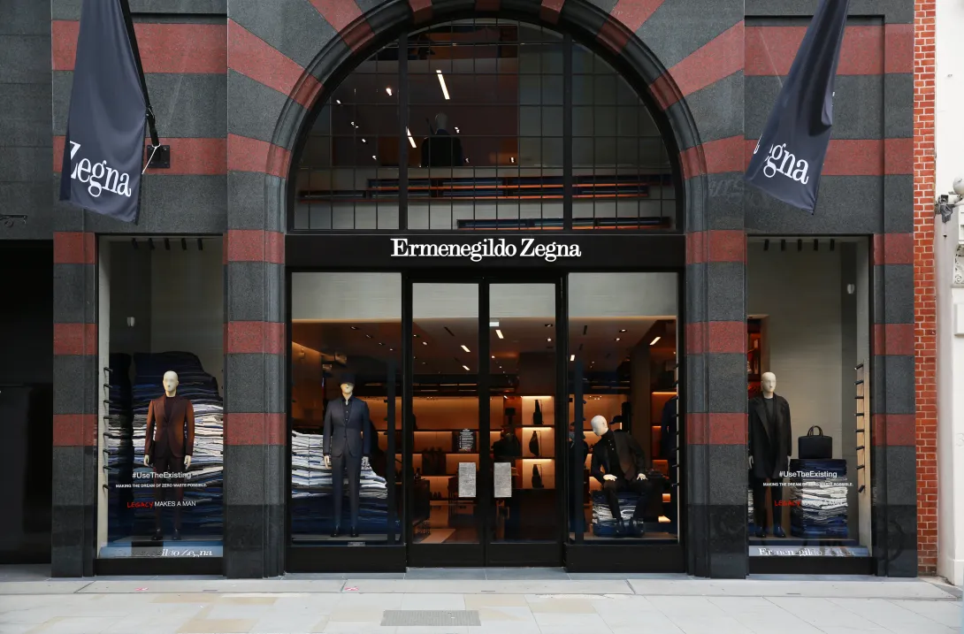 La tienda londinense de Ermenegildo Zegna en New Bond Street.