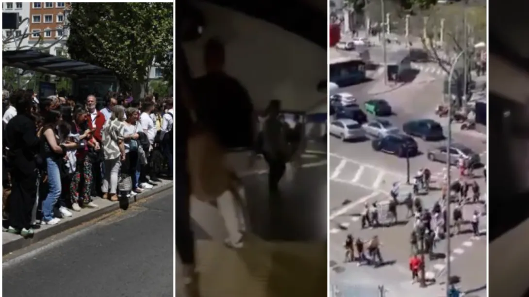 ● Según video, hay estaciones desalojadas, tráfico paralizado y largas filas en los servicios disponibles.