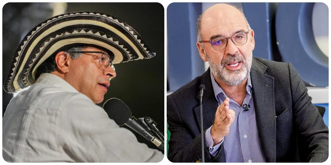 Gustavo Petro, presidente de Colombia, y Camilo Sánchez, presidente de Andesco.