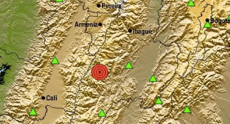 Temblor en Colombia el jueves 1 de mayo.