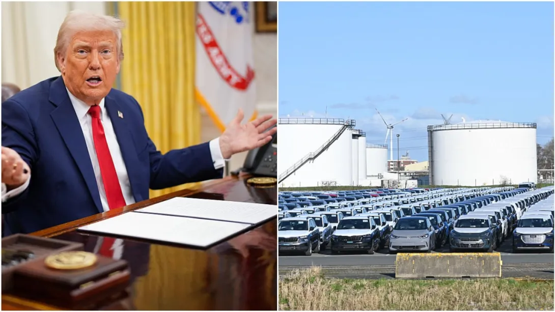 El presidente Trump volvió a enfilar contra los fabricantes de autos europeos.