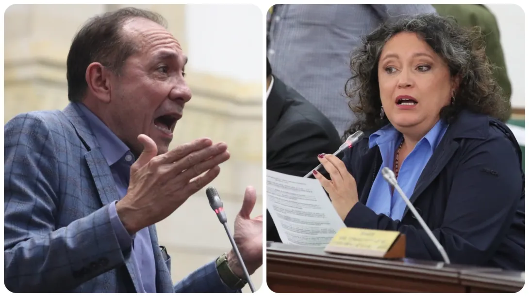 El ministro Antonio Sanguino y la senadora Angélica Lozano.