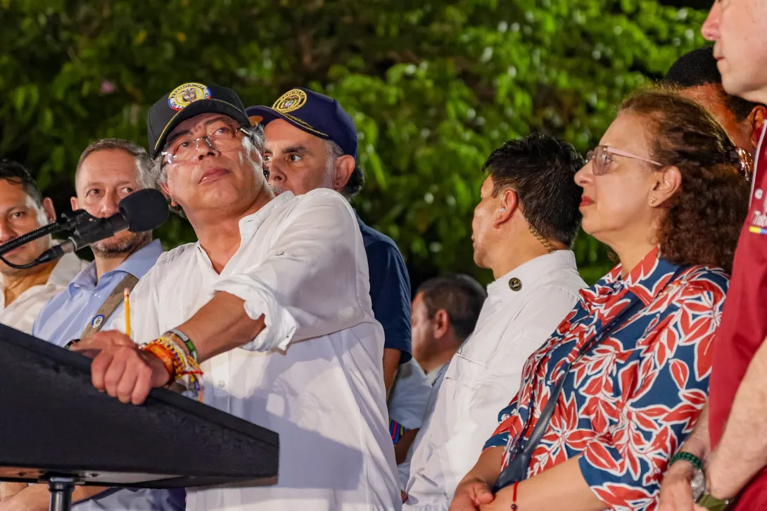 El presidente, Gustavo Petro, en Barranquilla.